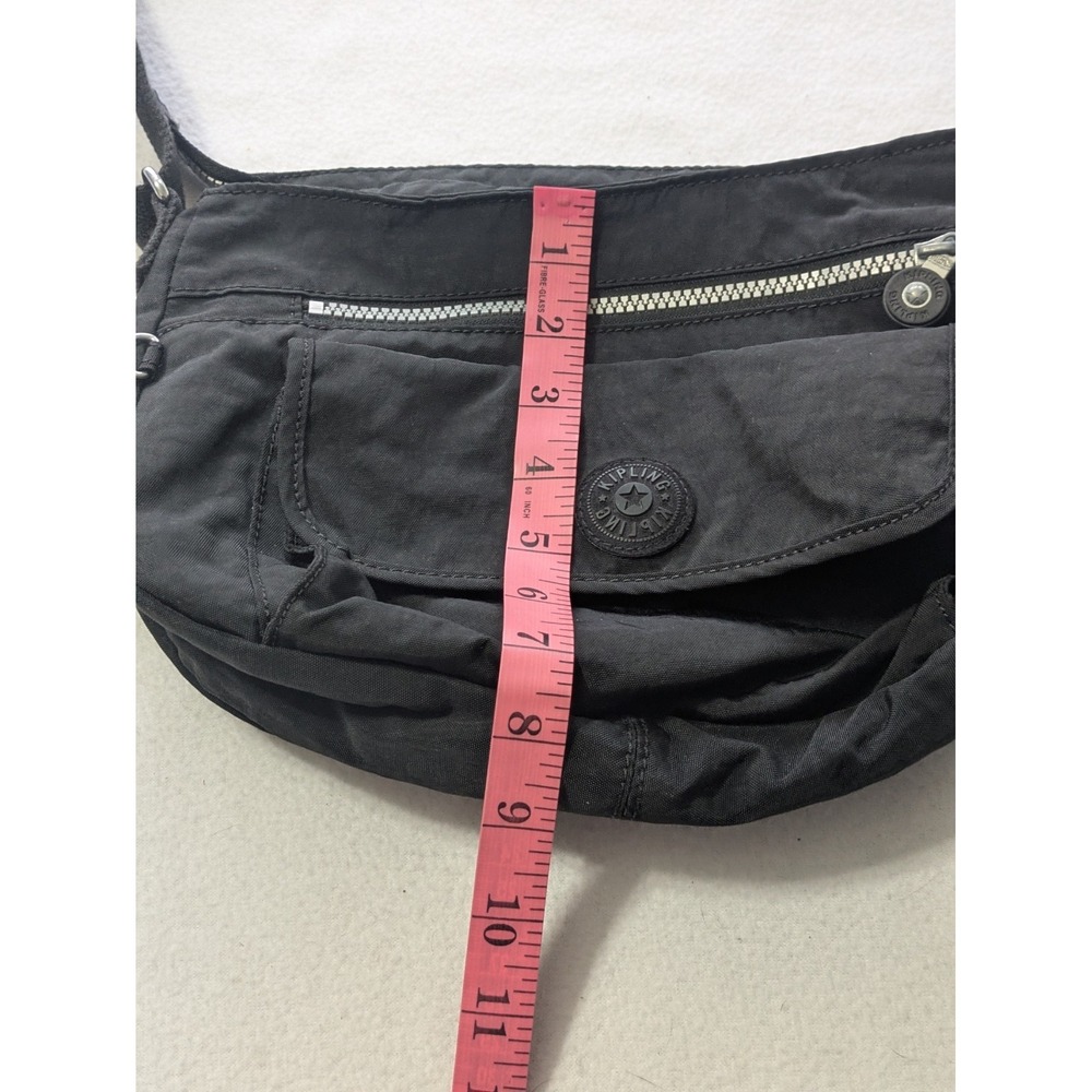 Kipling Davina Black Nylon Crossbody Bag - with Gorilla Charm - Picture 8 of 9